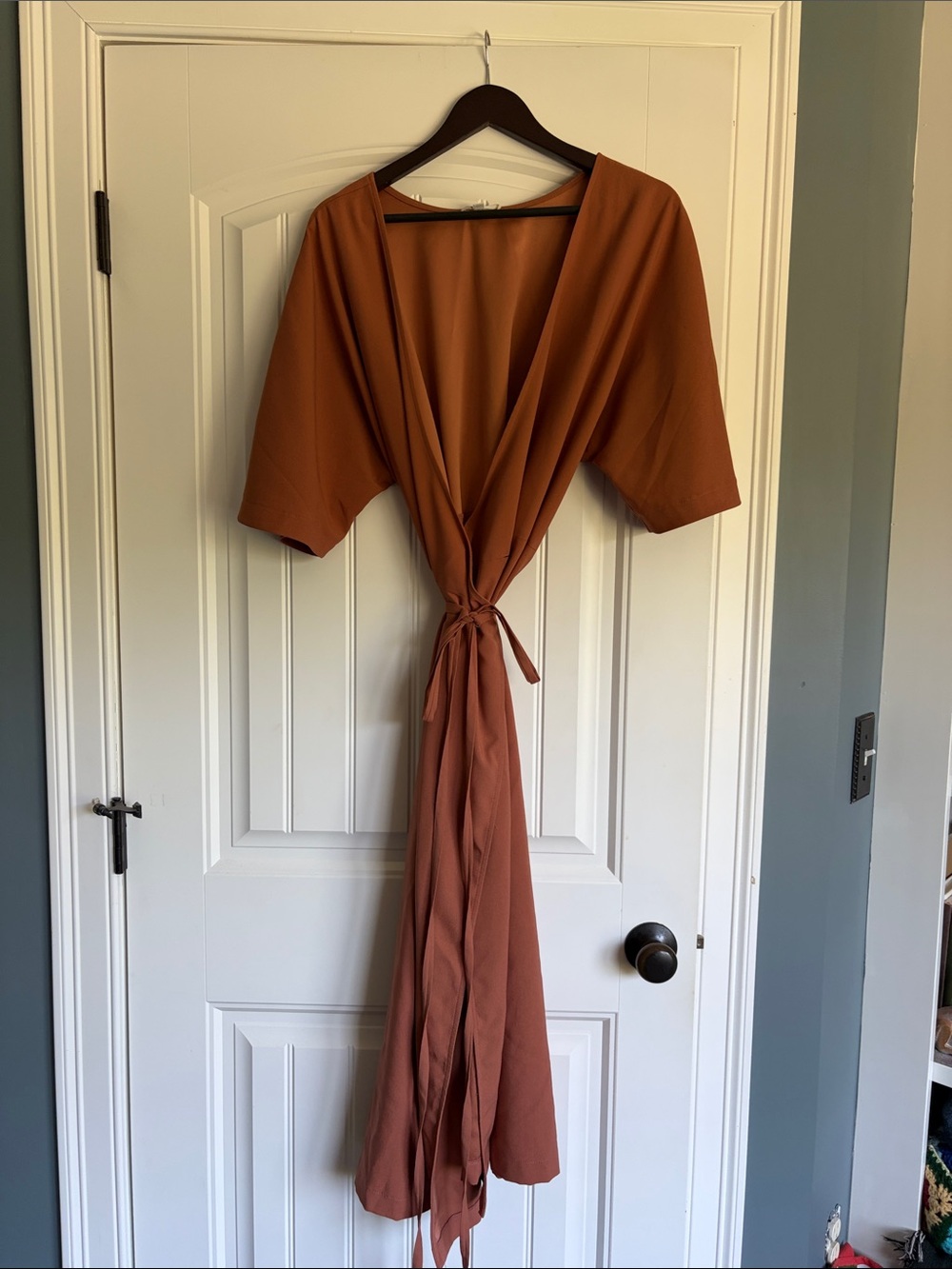 VETTA The Convertible Wrap Tie Dress in Clay